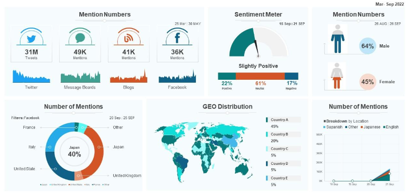 Social Media Dashboard Example